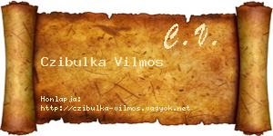 Czibulka Vilmos névjegykártya