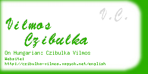 vilmos czibulka business card